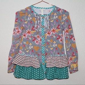 Matilda Jane L/S Mushroom Top Size 8